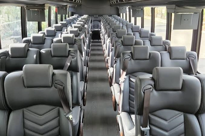 how many seats on a charter bus