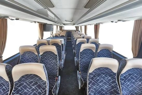 how many seats on a charter bus