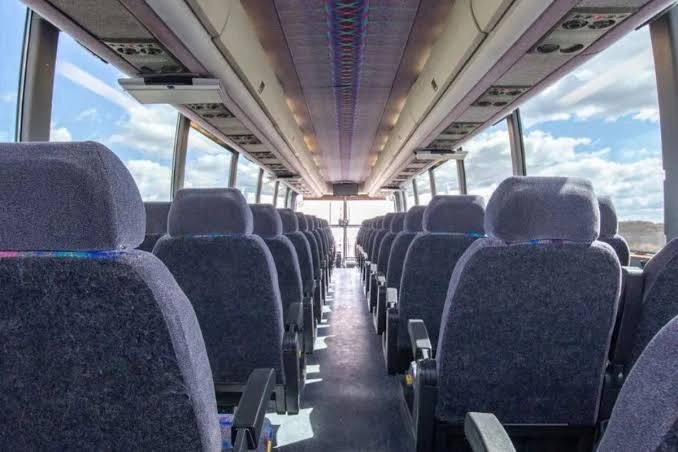 how many seats on a charter bus